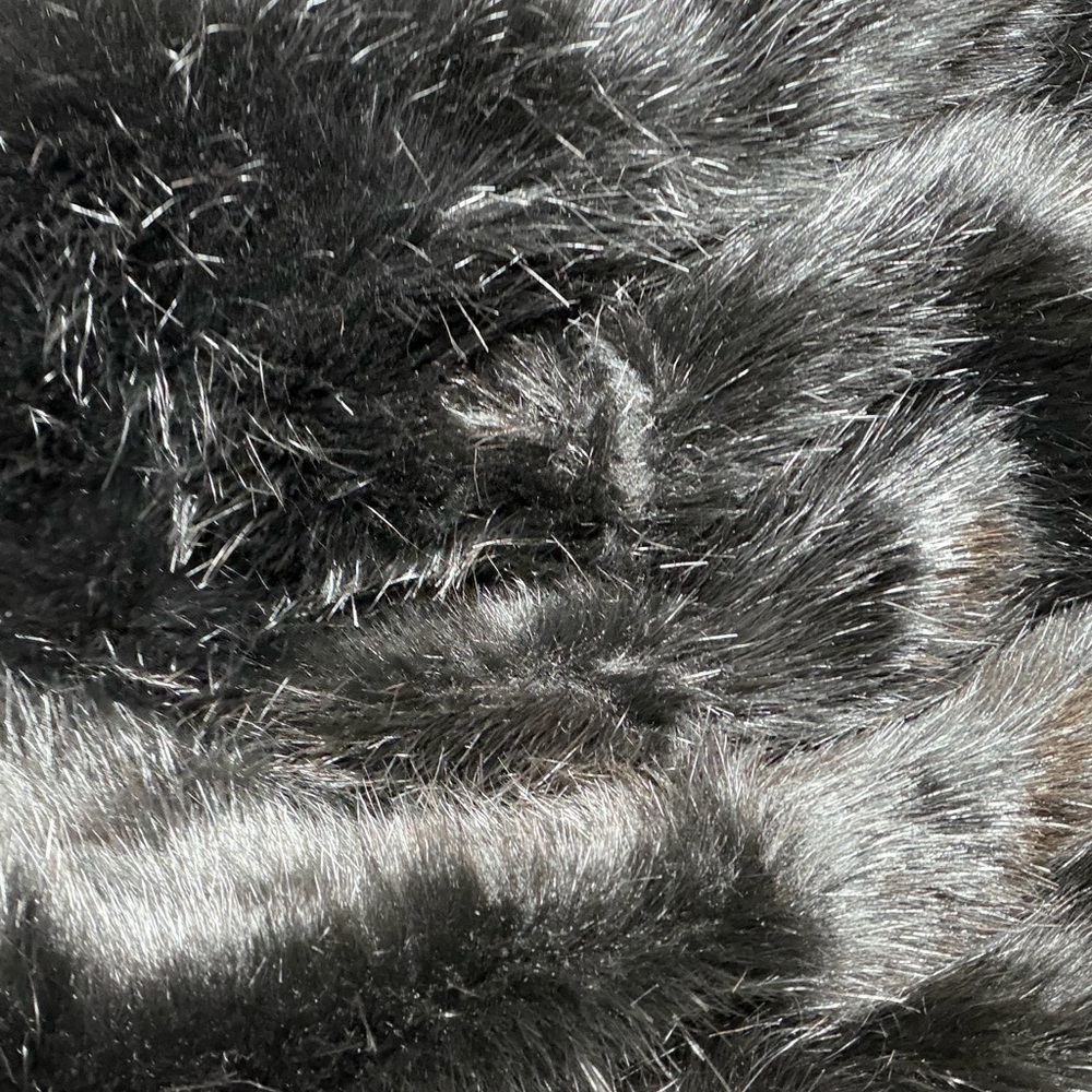 Laundry Black Puffer Coat | Faux Fur Collar Leopard Lined Long Jacket - Picture 4 of 8